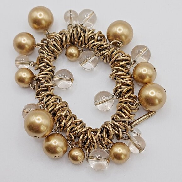 Kenneth Cole New York Gold Tone Stretch Beaded Bracelet - Picture 3 of 5
